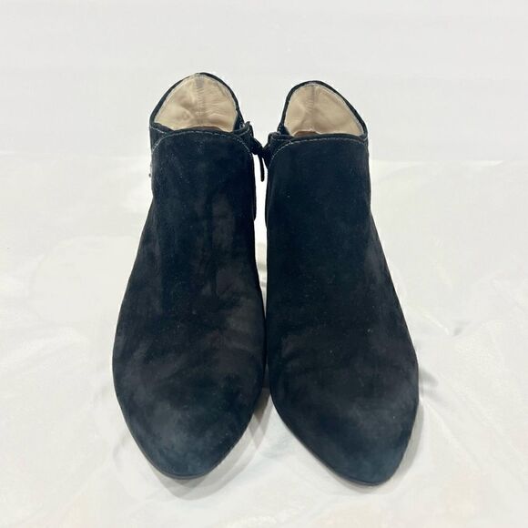 Cole Haan zipper up suede side buckle heel booties size 8B - Picture 3 of 11